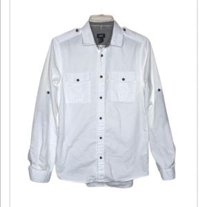 H&M button down white shirt size Small